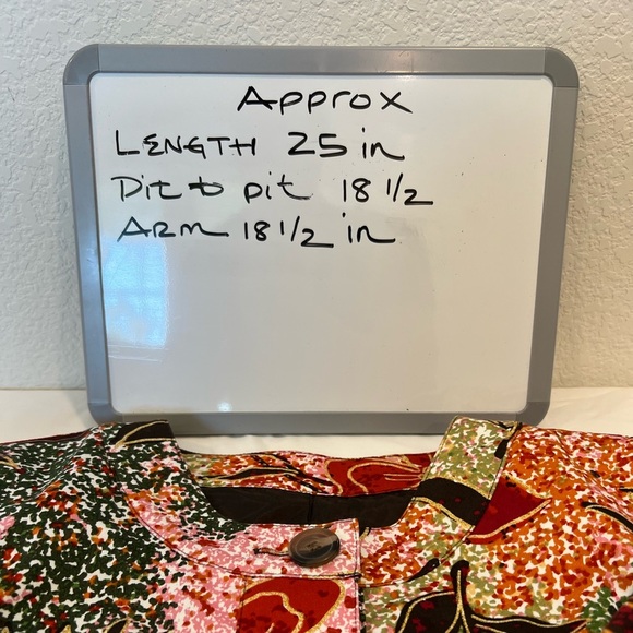 Joni B Multicolor Floral Button-Front Jacket | Cotton/Spandex | Size M - Picture 6 of 7